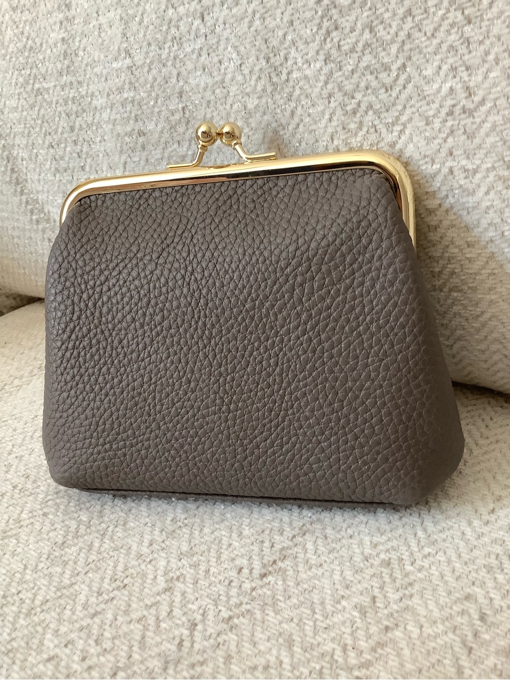 Dooney & Bourke Pebbled Kiss-Lock Coin Purse in Elephant with Gold Hardware - Picture 2 of 6